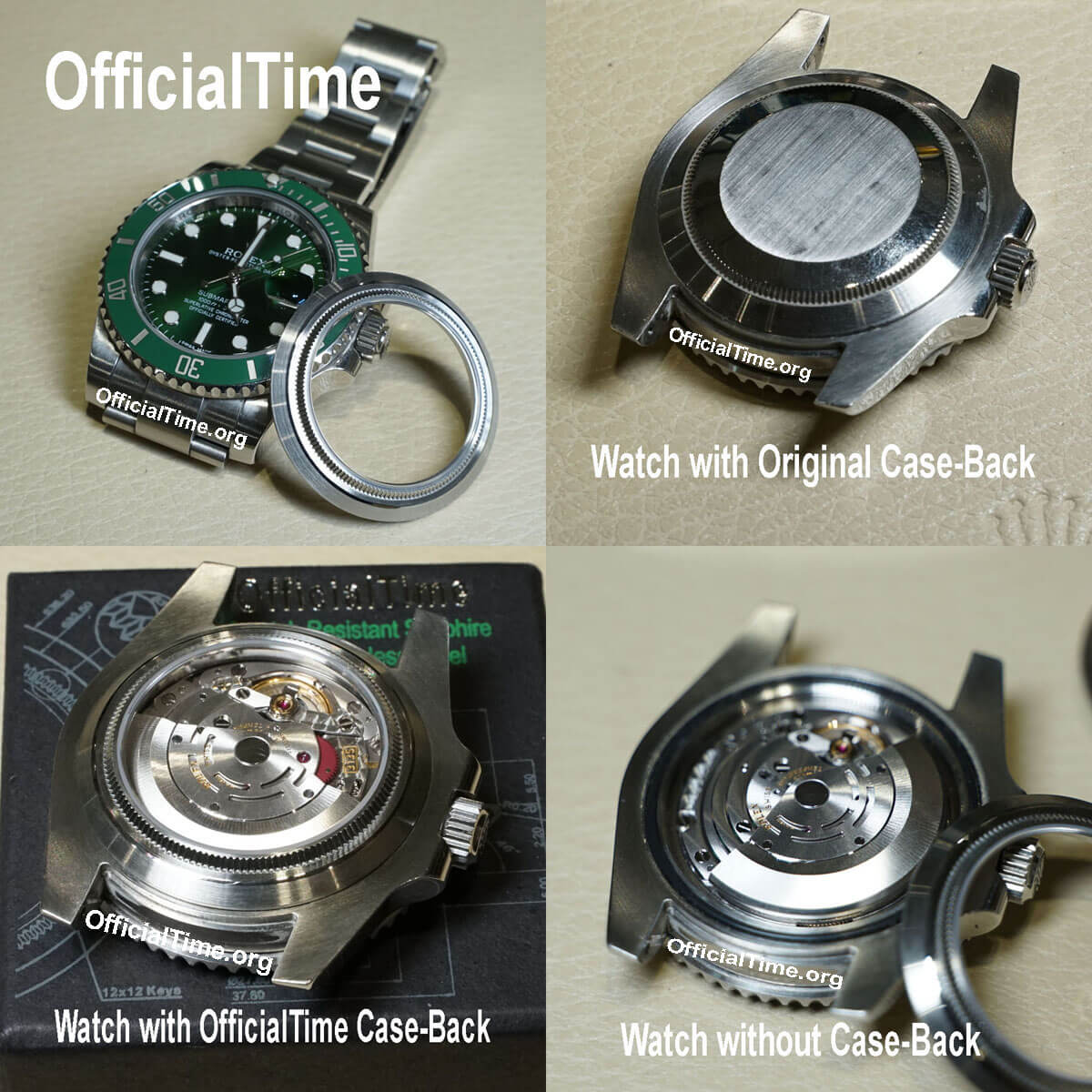 OfficialTime Case Back for Rolex Submariner